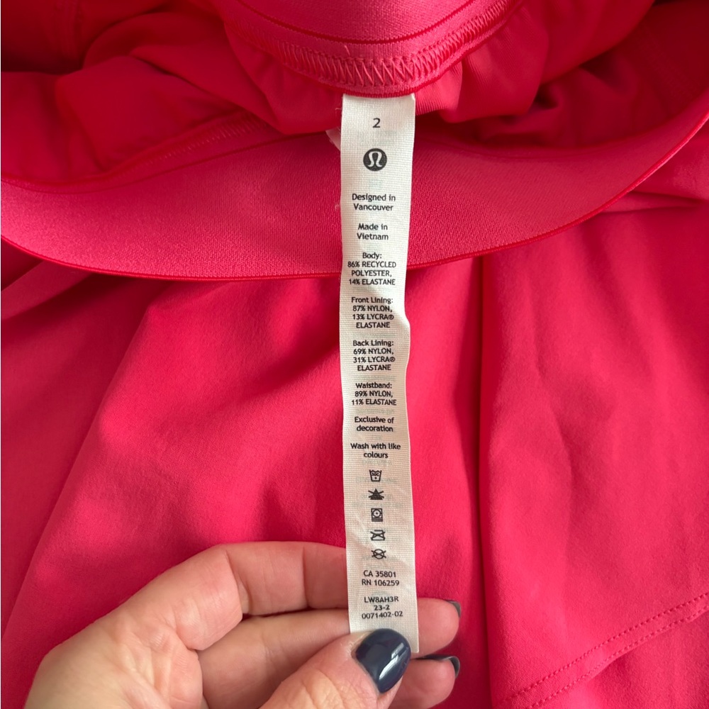 Lululemon Court Rival High Rise Skirt Built In Shorts In Lip Gloss Size 2 - Picture 11 of 11